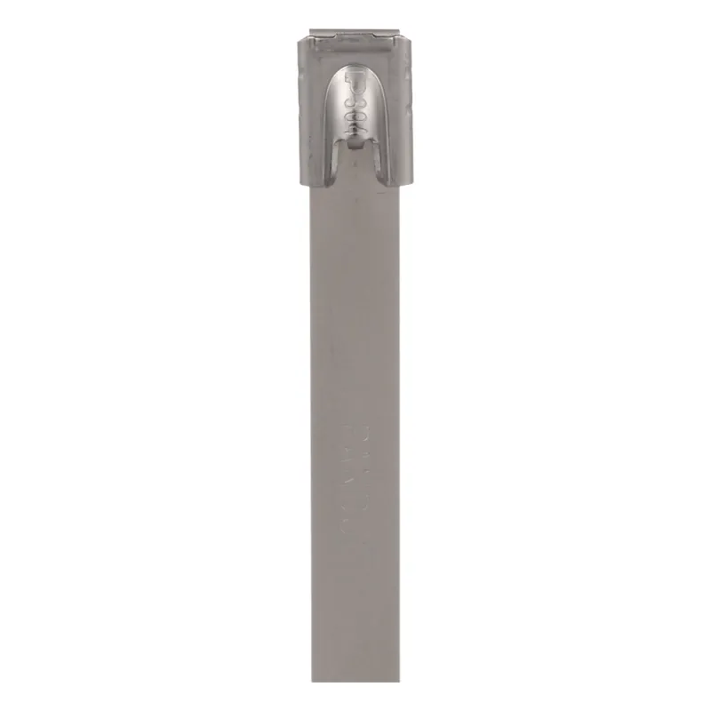 Cincho Pan-Steel™ de Acero Inoxidable 316, de 362mm largo x 7.9mm ancho, Color Metálico, Paquete de 50pz