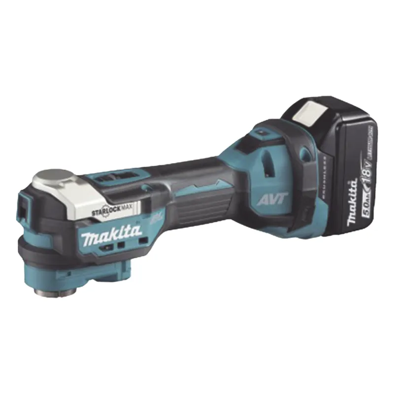 Multiherramienta Oscilante Inalámbrica de 18V, incluye 2 Baterías BL1850B de 5.0 A, Cargador DC18RC, Accesorios y Estuche Makpac