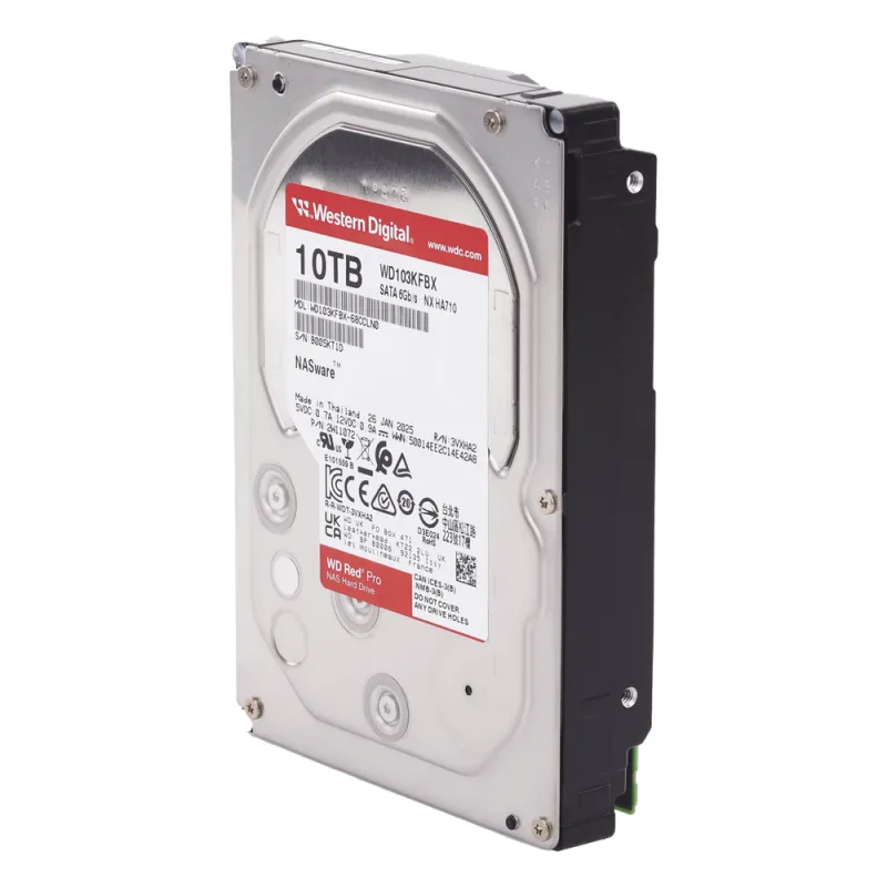 Disco Duro Red Pro de 10TB / 7200 RPM / Optimizado para NAS / Uso 24-7 / 5 Años de Garantia