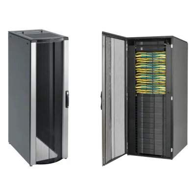 Gabinete Rack ProLine ConnecTek 42 UR 2000 x 800 x 1200 mm con Capacidad 1134 kg Acero, Color Negro Con Organizadores Laterales Frontal y Traseros Incluidos
