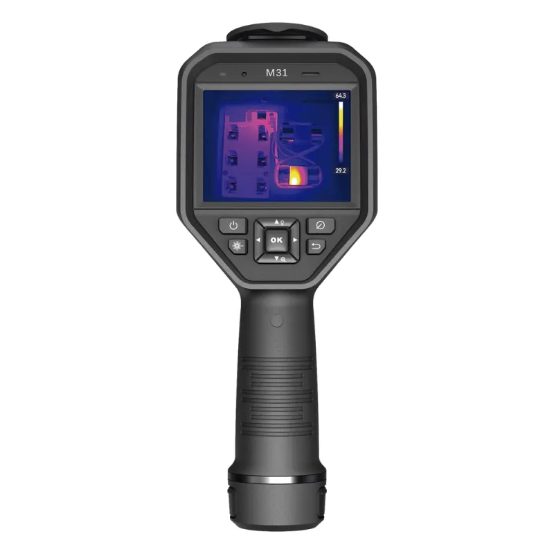 M31 - Cámara Termográfica Portátil Dual / Lente Térmico 9.7 mm (384 x 288) / Lente Óptico (8 Megapixel) / WiFi / IP54 / Ranura MicroSD hasta 64 Gb / Hasta 5 Horas de Funcionamiento Continuo
