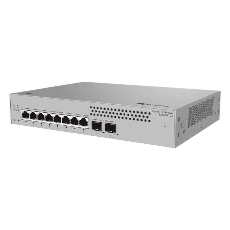 Switch de Acceso Gigabit Administrable Capa 2 / 8 puertos 10/100/1000 Mbps / 2 Puertos 10GE SFP Uplink / ERPS / IMGP Snooping / DHCP Snooping / Administración Nube Gratis