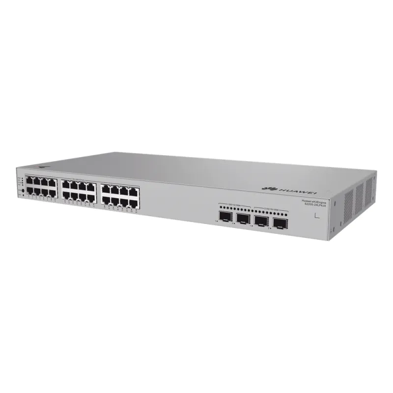 Switch de Acceso eKit Administrable / Capa 2 / 24 Puertos PoE+ Gigabit + 2 Puertos SFP (2.5 Gbps) + 2 Puertos SFP+ / PoE Perpetuo / Presupuesto PoE 195 W / Sin licenciamiento