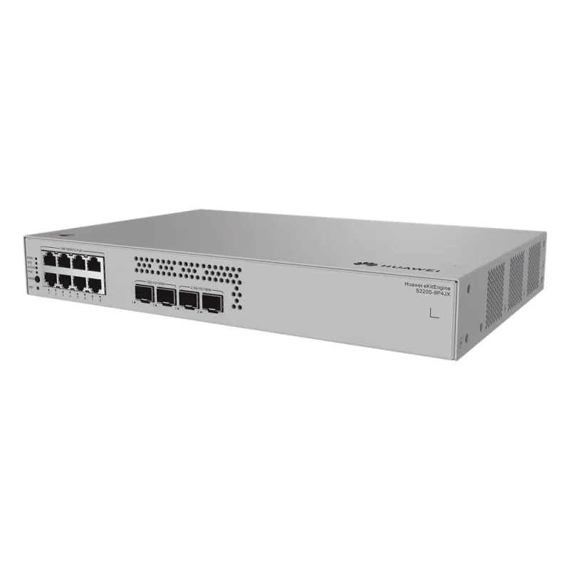 Switch de Acceso eKit Administrable / Capa 2 / 8 Puertos PoE+ Gigabit + 2 SFP + 2 SFP+ / PoE Perpetuo / Presupuesto PoE 128 W / Sin licenciamiento