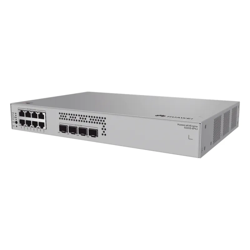 Switch de Acceso Gigabit Administrable PoE Capa 2 / 8 puertos 10/100/1000 Mbps (PoE) / 4 Puertos 2.5GE SFP Uplink / ERPS / IMGP Snooping / DHCP Snooping / PoE Perpetuo / 128 W / Administración Nube Gratis
