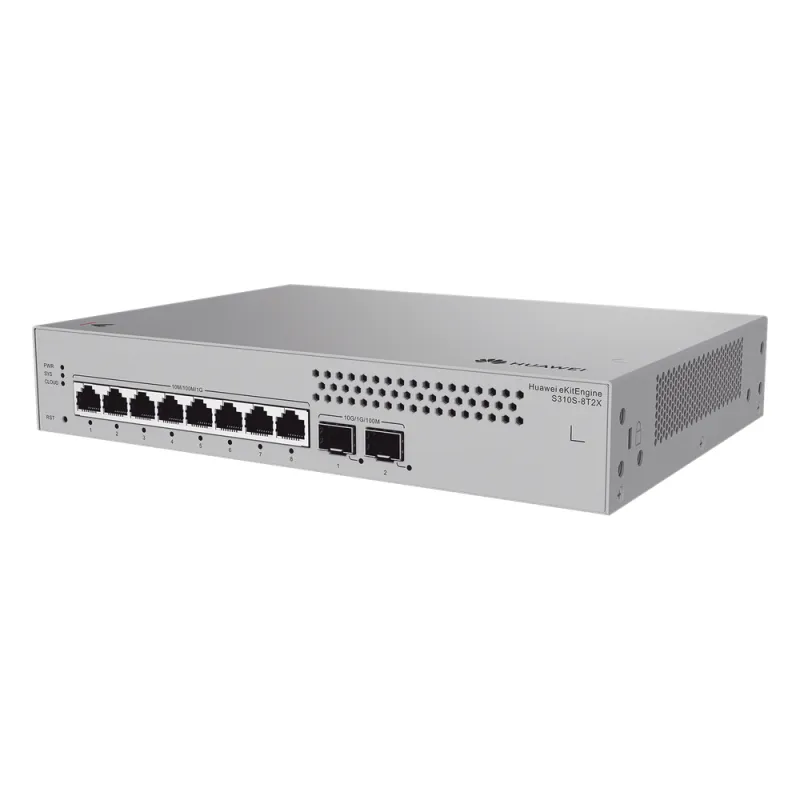 Switch de Acceso Gigabit Administrable Capa 2+ / 8 puertos 10/100/1000 Mbps / 2 Puertos 10GE SFP Uplink / ERPS / Rutas Estáticas / Administración Nube Gratis