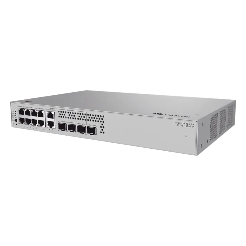 Switch de Acceso eKit Administrable / Capa 2+ / 6 Puertos PoE+ Gigabit + 2 Puertos PoE+ Multi-Gigabit (2.5 Gbps) + 2 Puertos Gigabit + 2 Puertos SFP + 2 Puertos SFP+ / PoE Perpetuo / Presupuesto PoE 128 W / Sin licenciamiento