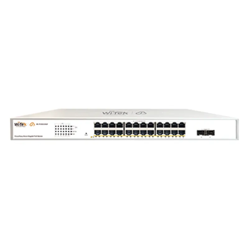 Switch Administrable PoE / 24 puertos PoE af/at Gigabit / 2 x SFP Gigabit / Administración Cloud Gratuita / Presupuesto 370 W