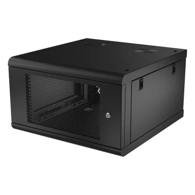 Gabinete de Pared con Puerta Perforada, 635mm de Profundidad, 6U Rack de 19 in, Acero Reforzado