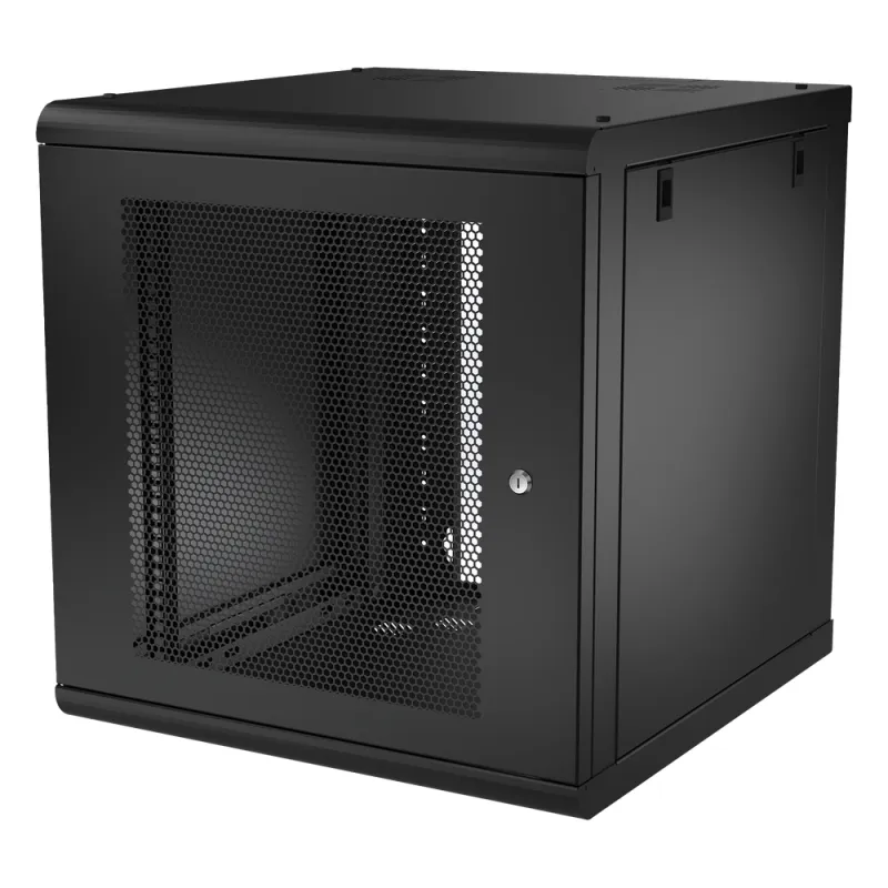 Gabinete de Pared 12U de 635 mm de Profundidad, Rack de 19 in en Acero Reforzado: Compacto y Resistente para Soluciones Profesionales