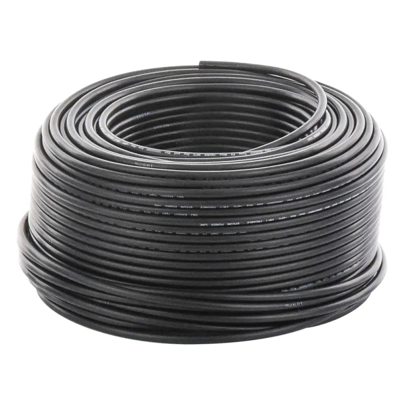 Bobina de 100 metros / Cable Fotovoltaico / Negro / Recubrimiento XLPE / 4mm² / 12 AWG / Hasta 1,800 Vcc