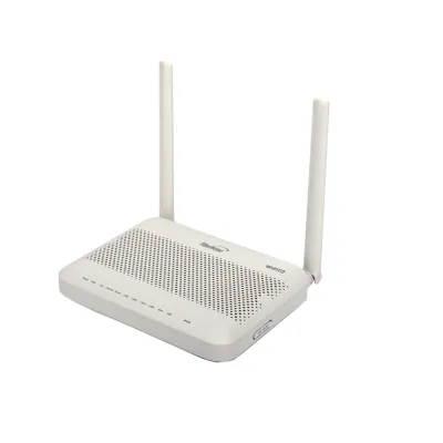 ONU GPON WiFi 6, (2.4/5 GHz), 2 Antenas de 5 dBi, Compatible con OLT de Terceros, 4 puertos Gigabit + 1 POTS + 2 USB, conector SC/UPC