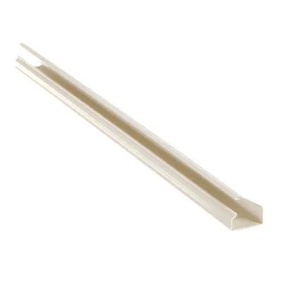 Canaleta LD10 de PVC rígido, con cinta adhesiva para instalación sin herramientas, de 38.4 x 24 x 2438 mm, Color Blanco Mate