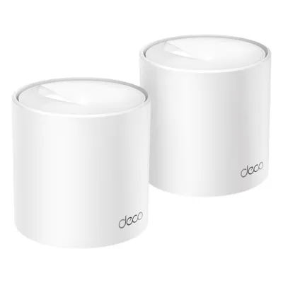 Kit 2 Routers Inalámbricos MESH Interior para Hogar / Doble Banda Wi-Fi 6 AX3000 Mbps / 3 Puerto Gigabit WAN/LAN / 2 Antenas Internas / Administración Mediante la App Deco (iOS, Android) / Protección HomeShield