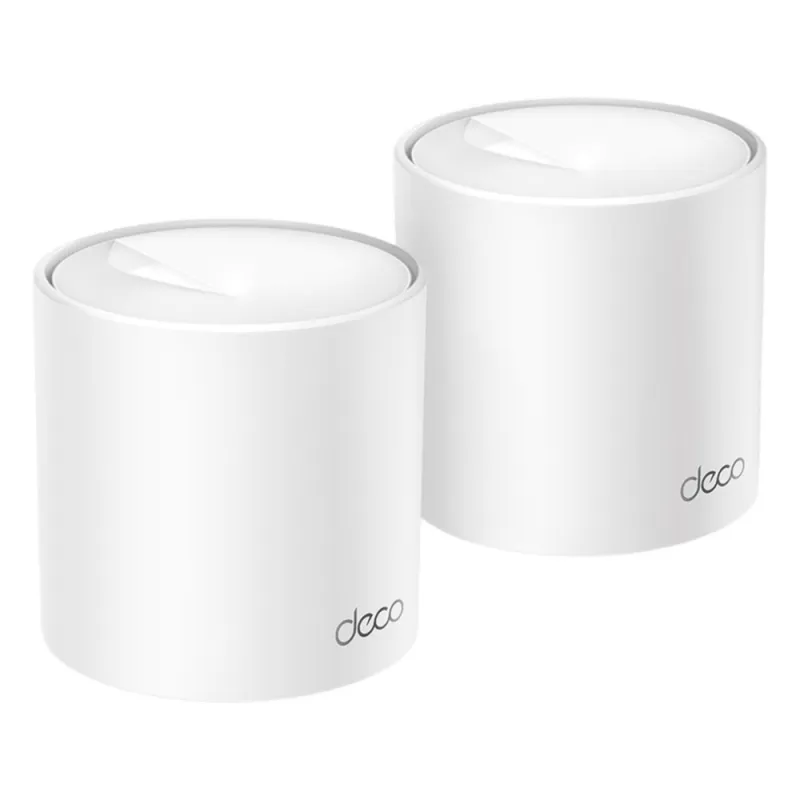 Kit 2 Routers Inalámbricos MESH Interior para Hogar / Doble Banda Wi-Fi 6 AX3000 Mbps / 3 Puerto Gigabit WAN/LAN / 2 Antenas Internas / Administración Mediante la App Deco (iOS, Android) / Protección HomeShield