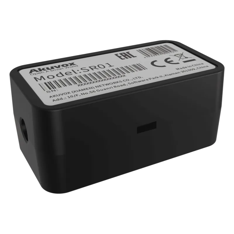 Relevador RS-485 Para Control de Puerta / Protección Contra Vandalismo / Compatible Con Frente de Calle AKUVOX / Agrega Una Puerta al Frente de Calle / Comunicación Encriptada / Compacto / Instalación en Cajas Estándar