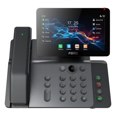 Teléfono IP / Handset Inalámbrico Bluetooth / 20 Líneas SIP / Pantalla IPS Táctil 7" HD / Conferencia 6 Vías / Puertos Gigabit / PoE 802.3af / Wi-Fi 6 / Bluetooth 5.4 / USB 2.0