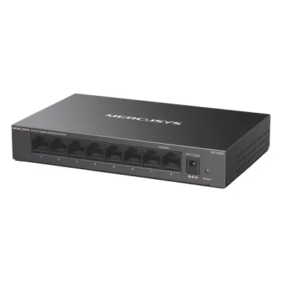 Switch NO Administrable / Para escritorio / Carcasa de Metal / 8 puertos 10/100/1000 Mbps / Diseño Compacto / Plug and Play