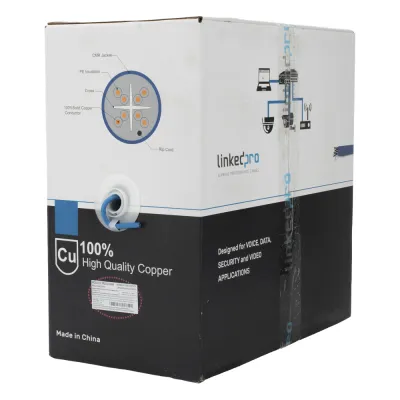 Bobina de Cable U/UTP Cat6A de 305 Metros (1000 Pies), Color Azul, CMR, Soporta 10G-BaseT para Transmisión de Frecuencias de hasta 500MHz, UL