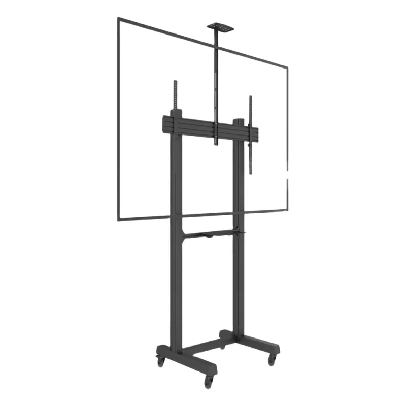Montaje de Piso Móvil para Pantallas de 65 in a 100 in | vesa 100 x 100 hasta 1000 x 600 | carga maxima soportada 120kg| Fabricado en aluminio y acero