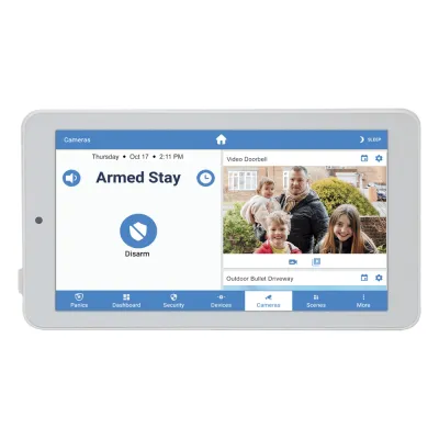 ALULA - Touchpad Slimline para Panel ALULA / Pantalla 7'' Android / Control Local de Seguridad / Montaje en Pared y Escritorio / Wi-Fi Cifrada / Batería de Respaldo