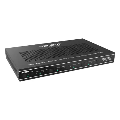 Matriz HDMI 4×4 | Video Wall | Seamless Switch | 10 Modos de Visualización | 4K@60Hz 4:4:4 | HDMI 2.0b y HDCP 2.2 | Control vía Web, IR, RS-232 y TCP/IP
