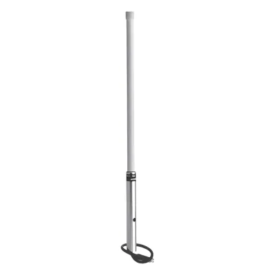 Antena base, fibra de vidrio, rango de frecuencia 150 - 156 MHz