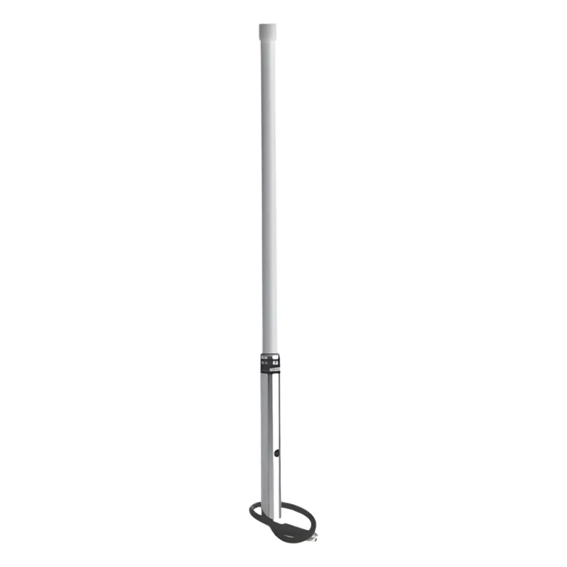 Antena base, fibra de vidrio, rango de frecuencia 150 - 156 MHz