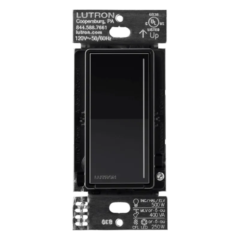 Atenuador auxiliar con panel táctil RF, 120 V, para instalación en 3 vías o escalera, sistema RadioRA 3 Sunnata