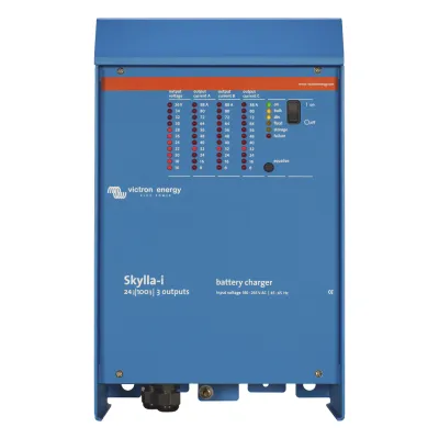 Skylla-i 24/100 / Cargador de Baterías para Ambientes Marinos 24 V, 100 A / Bancos de 500 a 1000 Ah