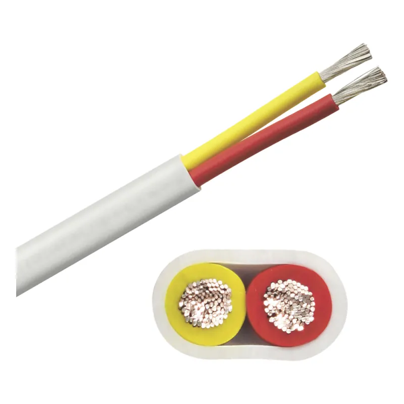 Rollo de cable plano grado marino calibre 10, de 2 conductores (rojo y amarillo) de 100 pies (30.48 m).