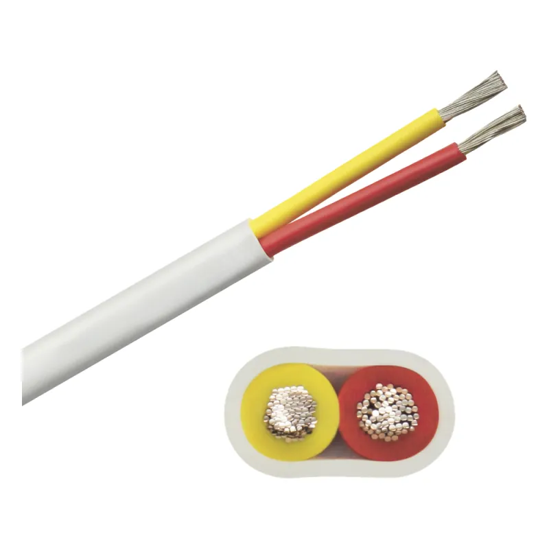 Rollo de cable plano grado marino calibre 12, de 2 conductores (rojo y amarillo) de 100 pies (30.48 m).