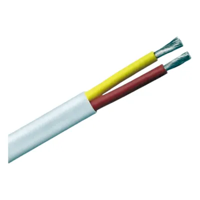 Rollo de cable plano grado marino calibre 12, de 2 conductores (rojo y amarillo) de 250 pies (76.2m).