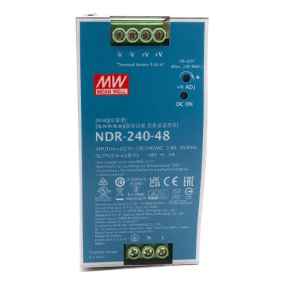 Fuente de Poder Industrial / 240 Watts / Salida 48 VCD / 5 Amp / Montaje Riel Din