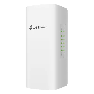 Switch PoE Omada Para Exterior / 1 Puerto PoE++ IN 802.3 af/at/bt / 4 Puertos PoE+ OUT Gigabit / Adminstración Centralizada Omada