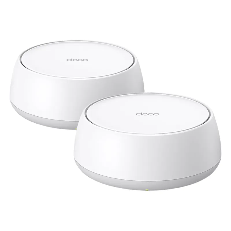 KIT 2 Routers Inalámbrico MESH Interior para Hogar / Doble Banda Wi-Fi 7 BE3600 Mbps / 2 Puerto 2.5 Gigabit WAN/LAN / 4 Antenas Internas / Operación Multi-Link MLO / Administración Mediante la App Deco (iOS, Android) / HomeShield