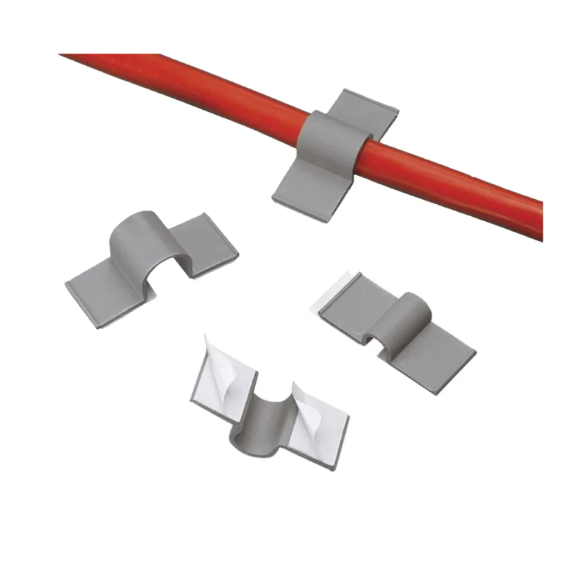 Clip adhesivo 12,7 mm, gris claro