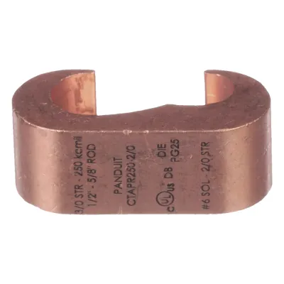 Conector de Conexión Tierra tipo "E" para Conductor de Cobre 6 Awg - 2Awg, 1 Pieza