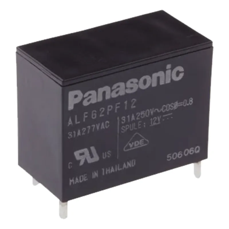 Relevador de 4 pines para tarjetas impresas Through-Hole de 12 Vcc, 31 Amp.