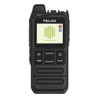 Radio PoC LTE TELOX MT100 / Tamaño de Bolsillo 113 mm / Audio 3W / IP54 / Batería 4000 mAh / Doble SIM LTE Cat.4 / Pantalla 1.77" / Android 8.1 / Compatible TASSTA