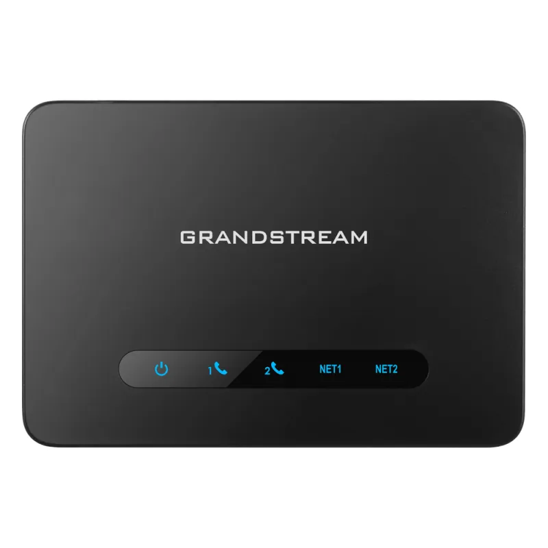 Adaptador de Teléfono Analógico ATA 2 Puertos FXS (Conectar Teléfono Análogo) con Router NAT Gigabit / Compatible SIP / Cifrado AES Reforzado / Calidad de Voz HD / Soporta Fax T.38 / Router NAT Alto Rendimiento