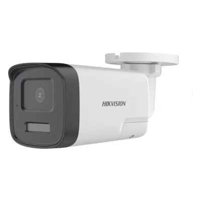 [Audio Bidireccional + Dual Light + ColorVu] Bala TURBOHD 4K (8 Megapixel) / Lente 2.8 mm / 40 mts IR EXIR + 40 mts Luz Blanca / Micrófono y Bocina Integrado / Exterior IP67 / Metal / dWDR