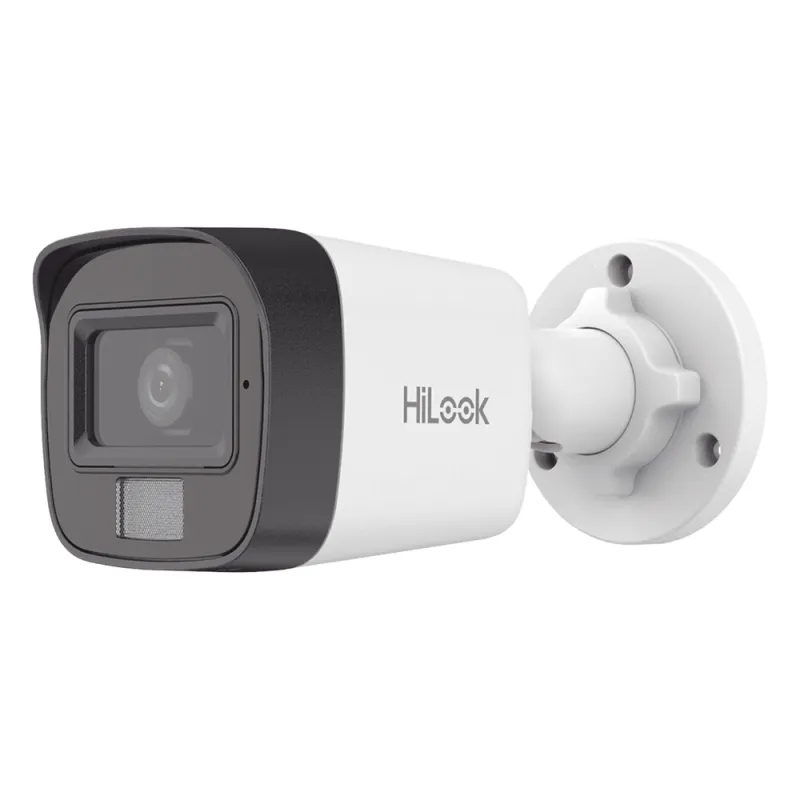[Dual Light] Bala IP 4 Megapixel / Lente 2.8 mm / Ángulo de visión 104° / 20 mts IR + 15 mts Luz Blanca / Micrófono Integrado / ACUSENSE Lite / Exterior IP67 / H.265+ / PoE / ONVIF / dWDR