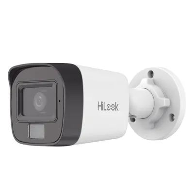 [Dual Light] Bala IP 2 Megapixel (1080p) / Lente 2.8 mm / Ángulo de visión 101° / 20 mts IR + 15 mts Luz Blanca / Micrófono Integrado / ACUSENSE Lite / Exterior IP67 / PoE / dWDR / H.265+ / ONVIF
