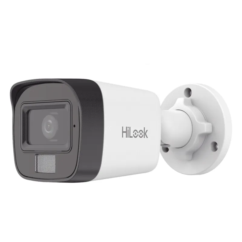 [Dual Light] Bala IP 2 Megapixel (1080p) / Lente 2.8 mm / Ángulo de visión 101° / 20 mts IR + 15 mts Luz Blanca / Micrófono Integrado / ACUSENSE Lite / Exterior IP67 / PoE / dWDR / H.265+ / ONVIF