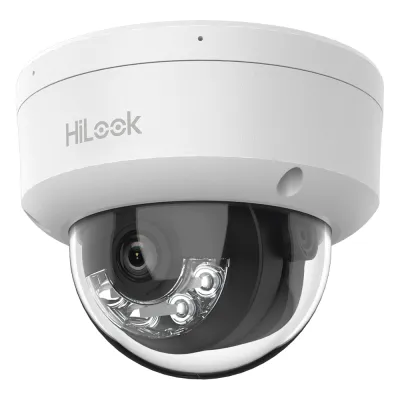 [Dual Light] Domo IP de 2 Megapixel (1080p) / Lente 2.8 mm / 20 mts IR + 15 mts Luz Blanca / Micrófono Integrado / ACUSENSE Lite / Uso en interior / PoE / dWDR / H.265+ / ONVIF