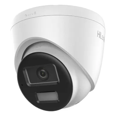 [Dual Light] Turret IP de 2 Megapixel / Lente 2.8 mm / Ángulo de visión 101° / 20 mts IR + 15 mts Luz Blanca / Micrófono Integrado / ACUSENSE Lite / Exterior IP67 / PoE / dWDR / H.265+ / ONVIF