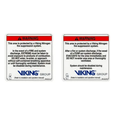 Señalamiento de Advertencia Exterior Nitrogeno | Sistemas de Extinción Oxeo