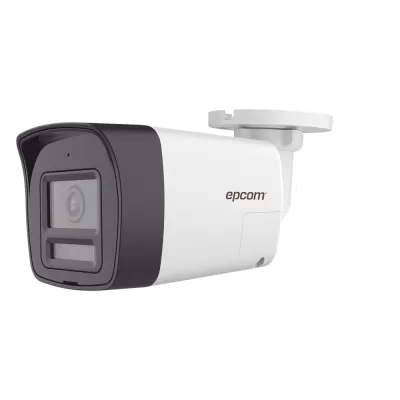 [Audio Bidireccional + Dual Light + ColorVu] Bala TURBOHD 4K (8 Megapixel) / Lente 2.8 mm / 30 mts IR EXIR + 20 mts Luz Blanca / Micrófono y Bocina Integrado / Exterior IP67 / Metal / dWDR