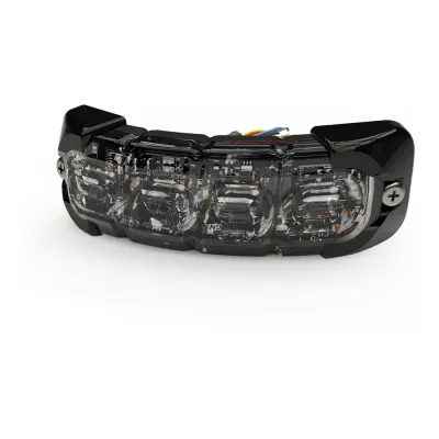 Luz Auxiliar Flexible de 8 LED, Azul/Blanco, Lente Transparente